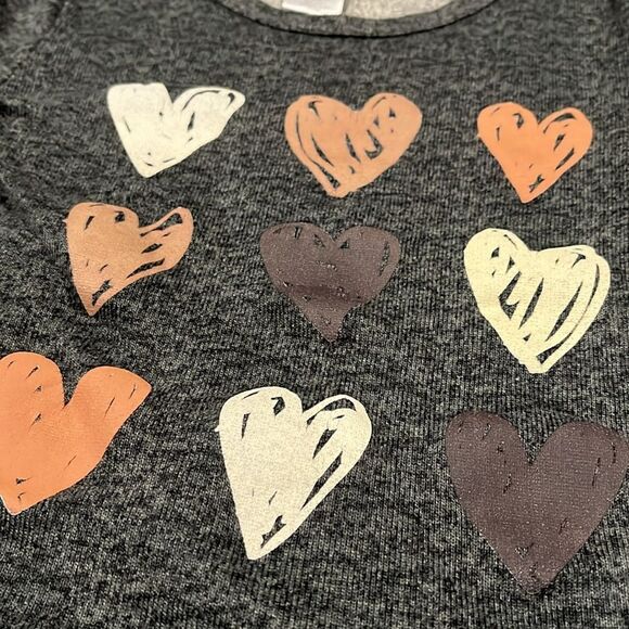Kids Heart Pattern Long Sleeve Shirt - Picture 2 of 3
